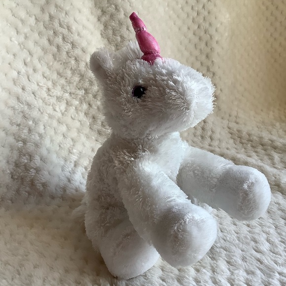 AURORA World Plush White Unicorn 2020 Pink Horn Stuffed Animal Toy 🦄 - Picture 2 of 12